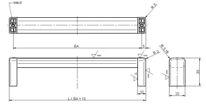 Úchytka DENY 320 mm NZ br/antracit D-Beschlag